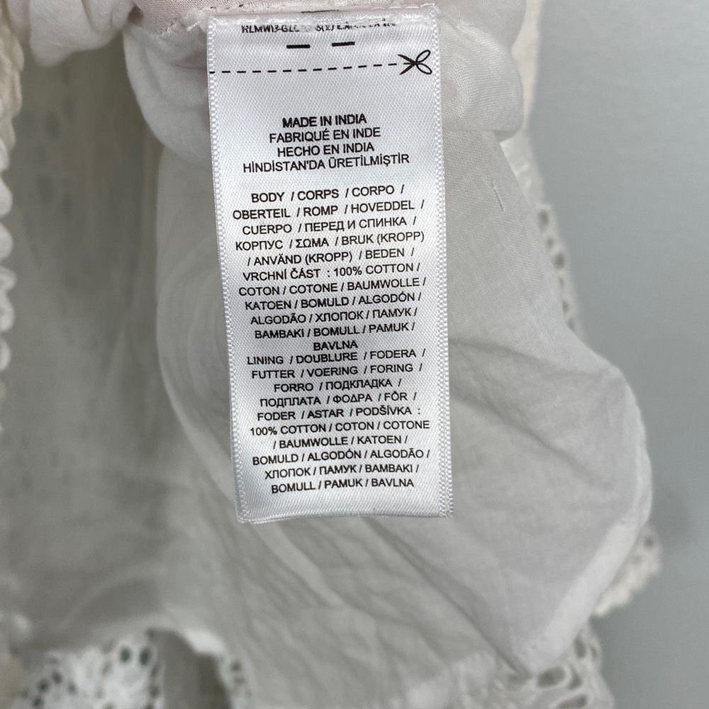 Polo by Ralph Lauren Cream Eyelet Wrap Midi Skirt - Picture 10 of 10